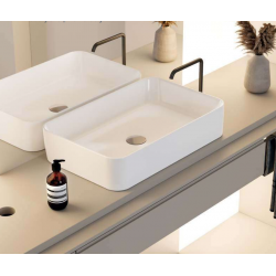 Επικαθήμενος Νιπτήρας Πορσελάνης 60x38cm Cerastyle Hera 078400 Λευκό